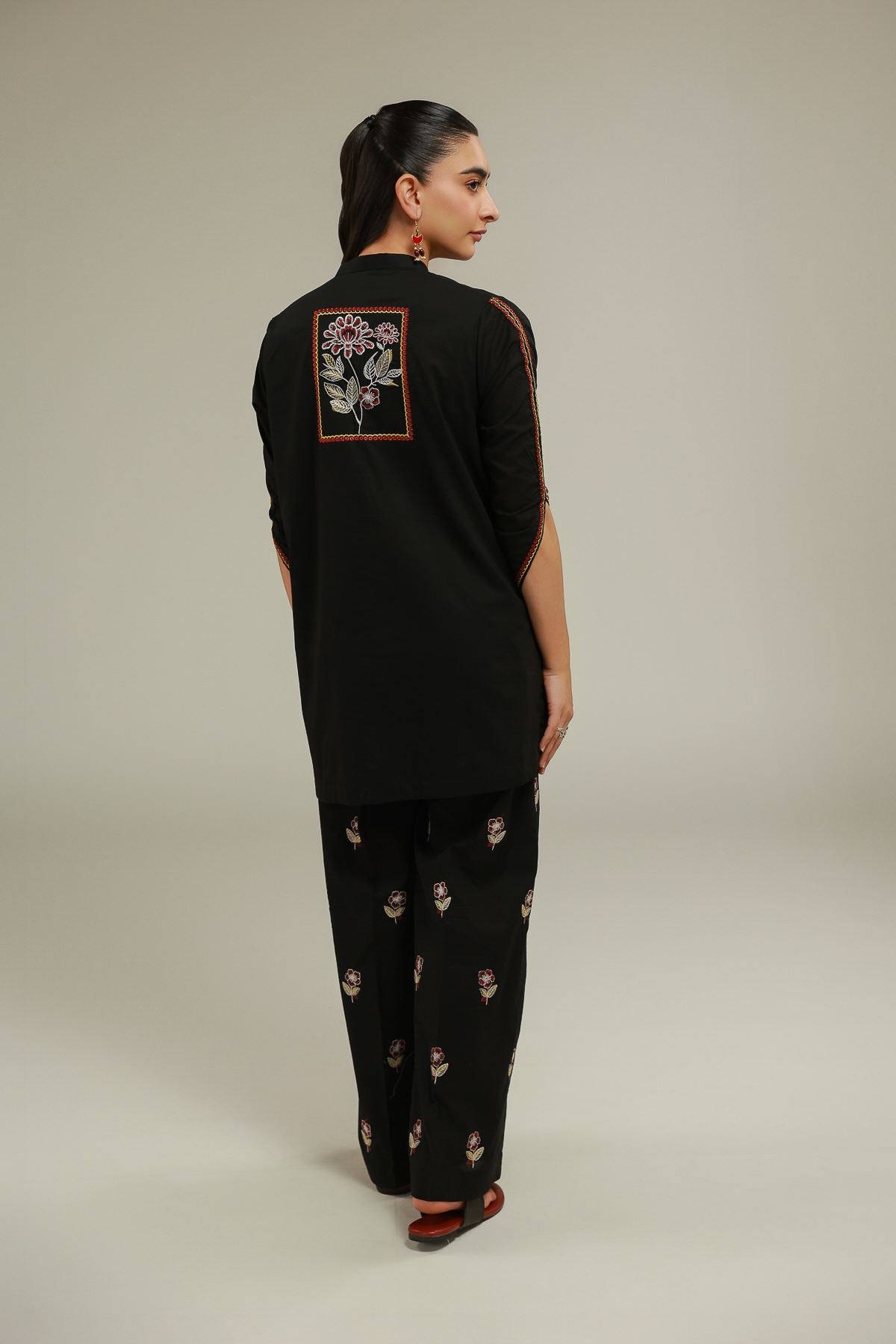 Black Cambric Kurta