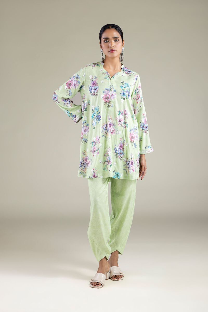 Buy Spring Tapered Shalwar | 3000.00 PKR | 1-26-143-B-H-VG_MULTI | Khaadi Pakistan