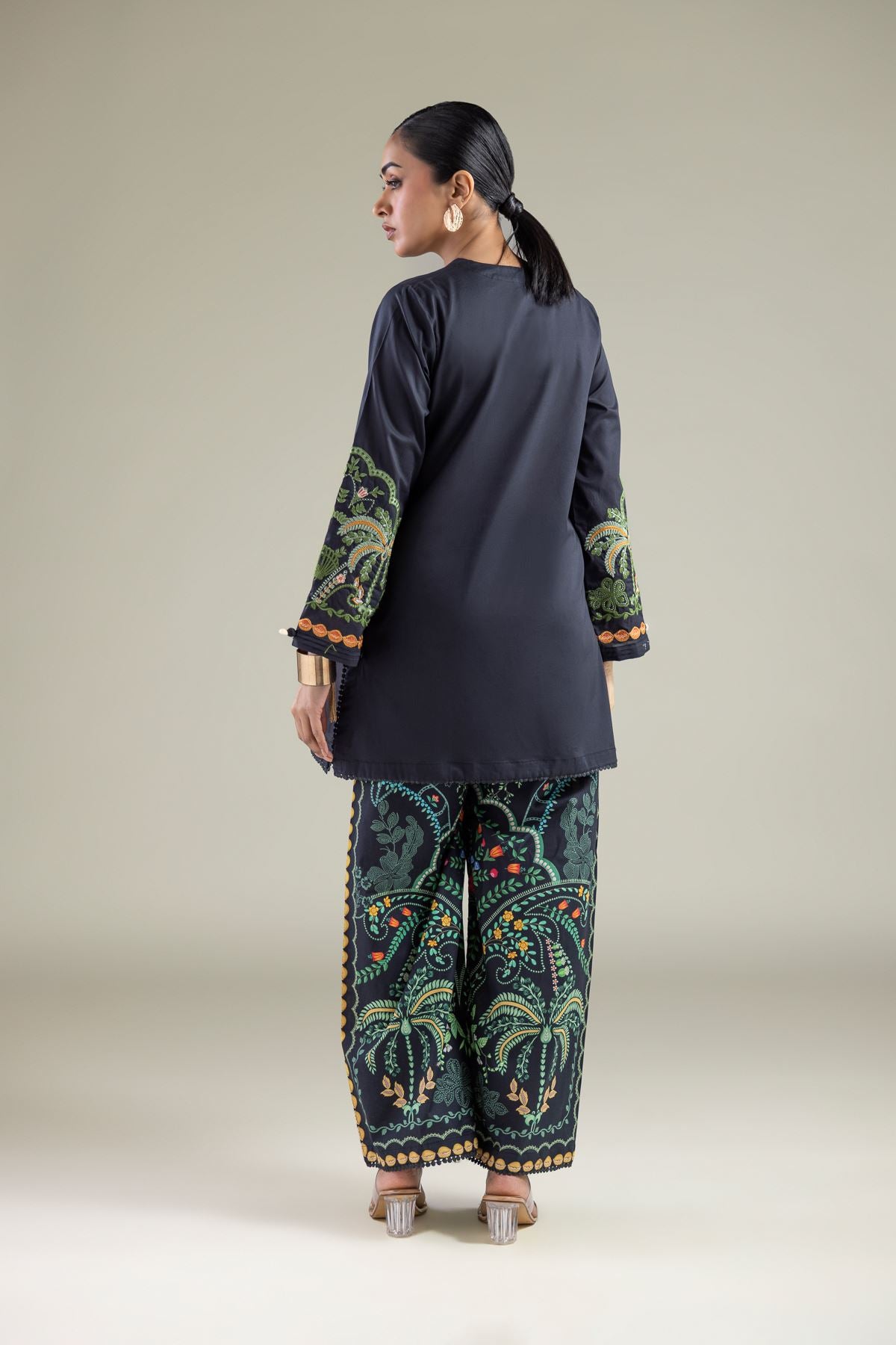 Black Cambric Kurta