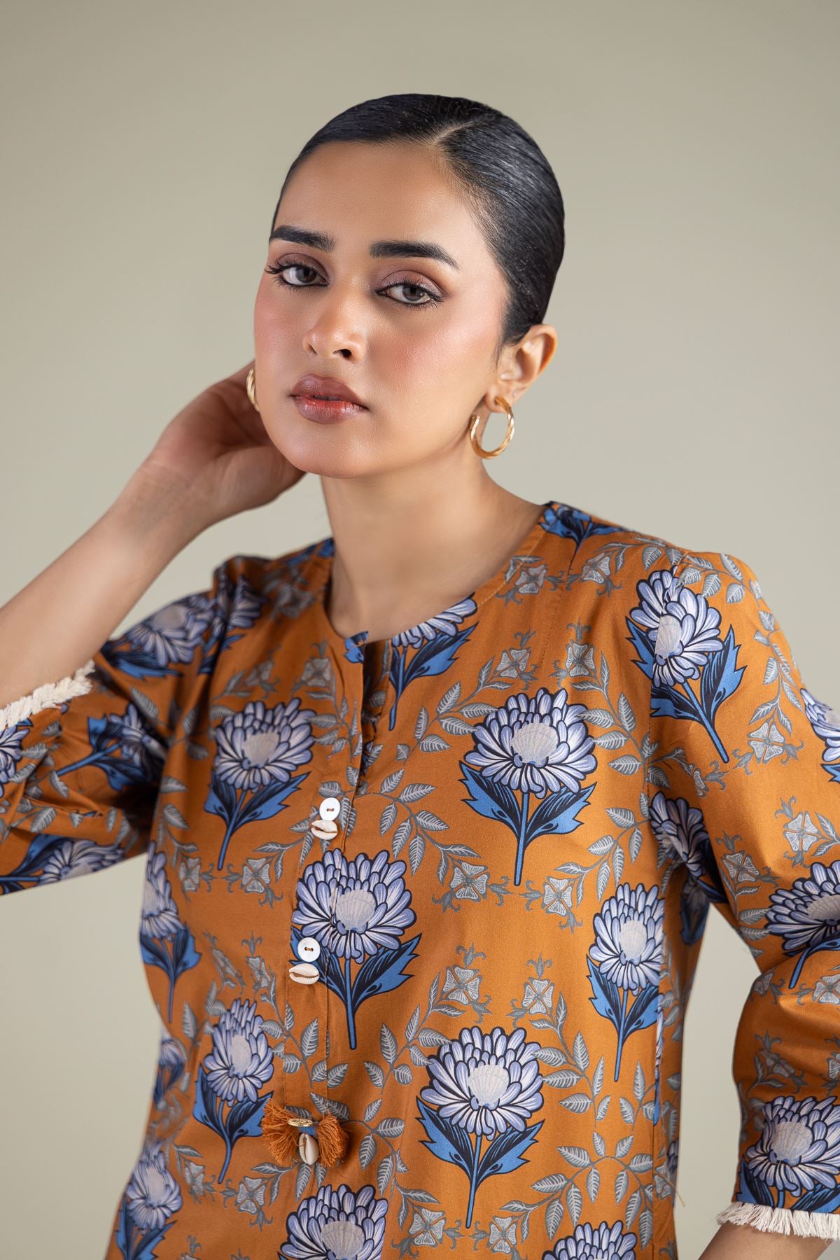 Floral Cambric Kurta