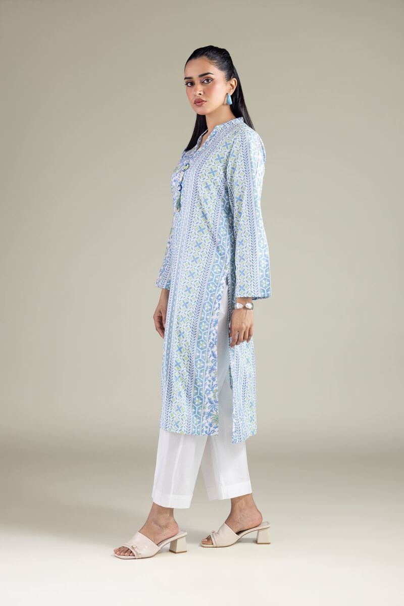 Geometric Band-Collar Kurta