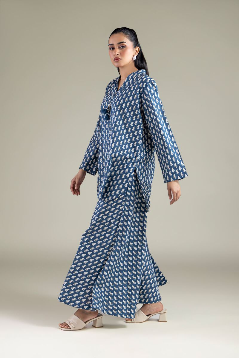 Buy Relaxed Geometric Pants | 3600.00 PKR | 1-26-147-B-D-VG_MULTI | Khaadi Pakistan