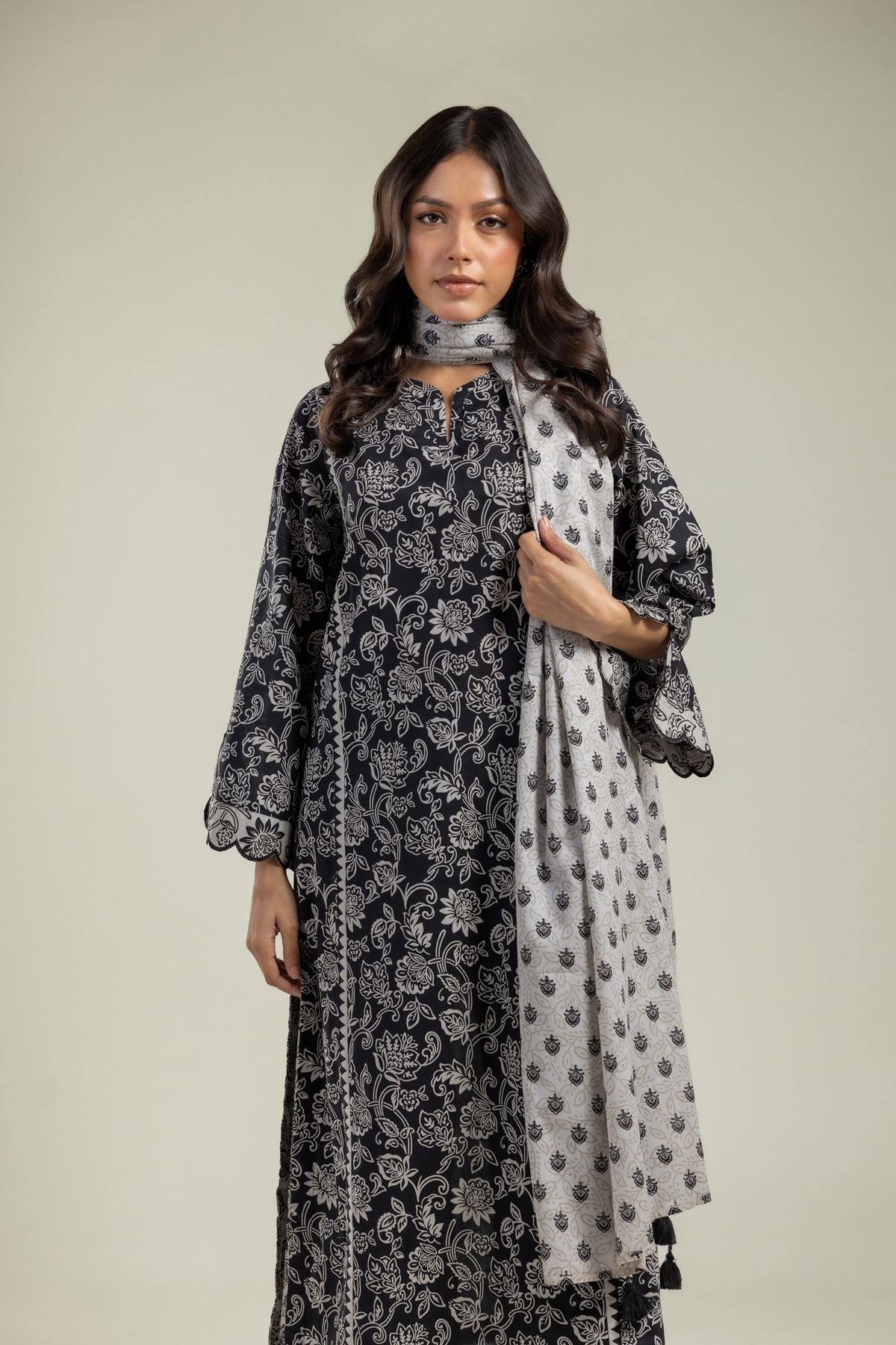 Black Cambric Kurta