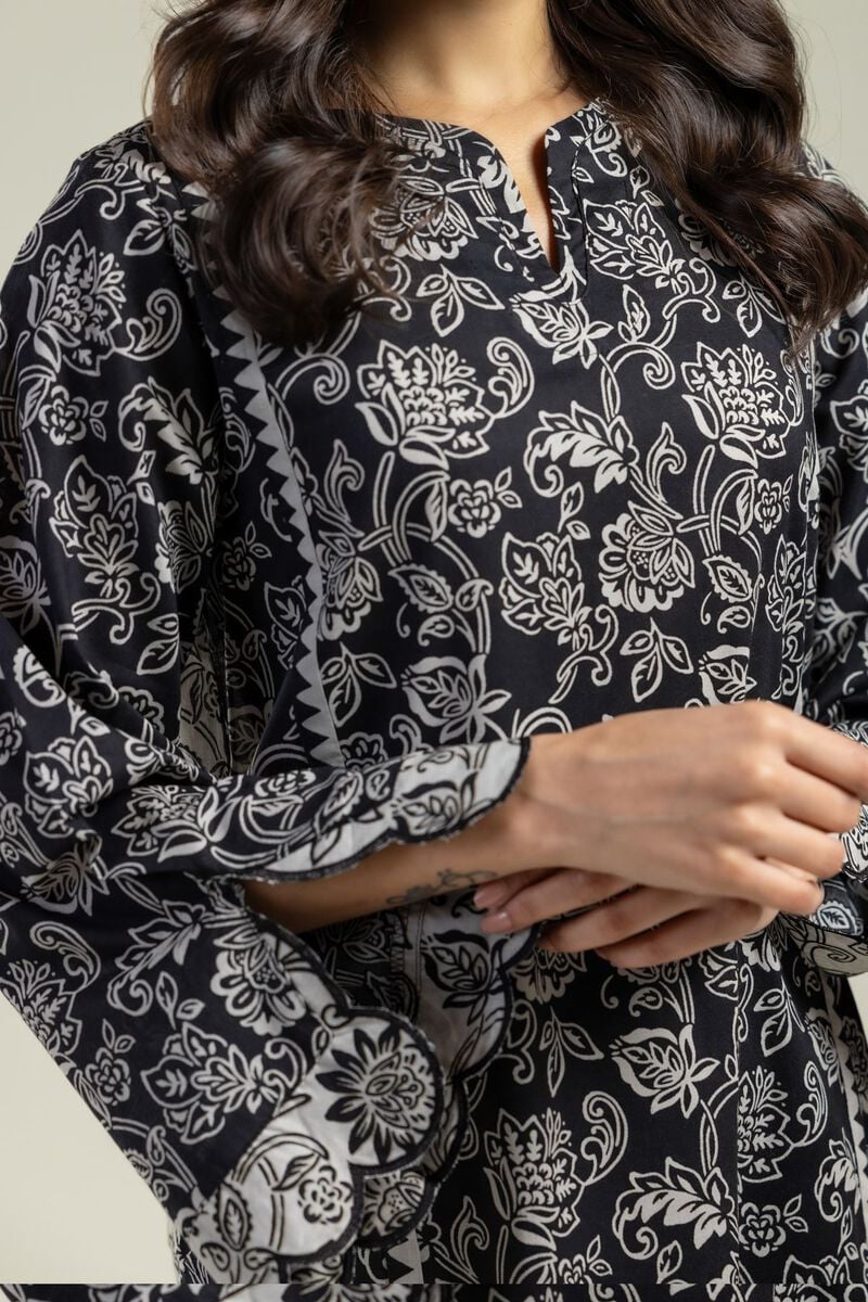 Black Cambric Kurta