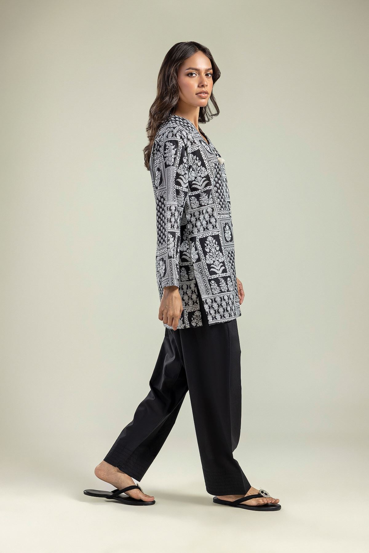Black Solid Shalwar