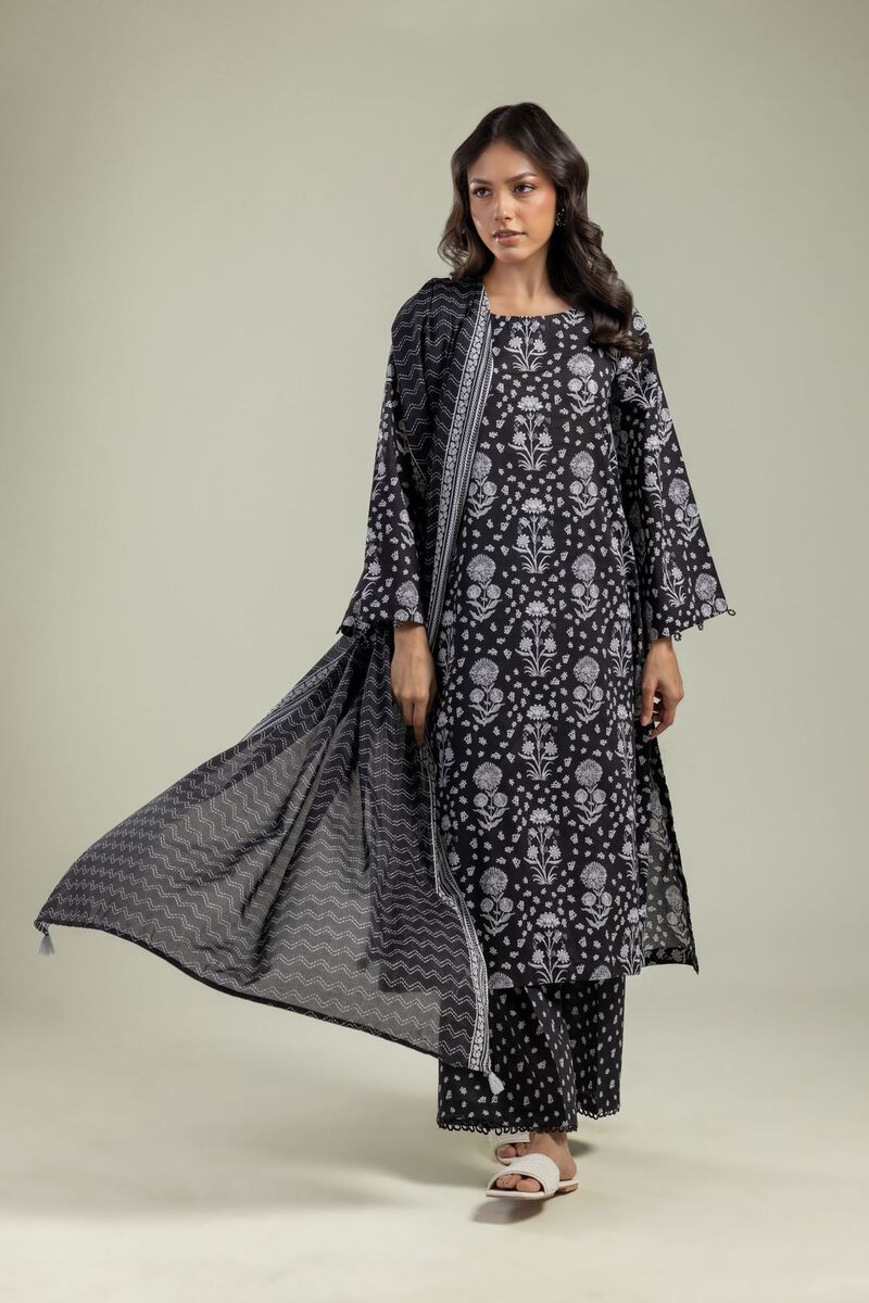 Black Lawn Dupatta
