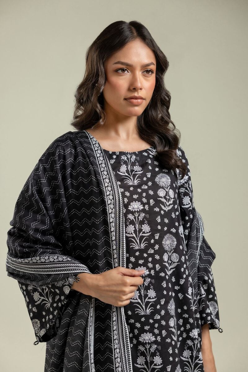 Black Lawn Dupatta