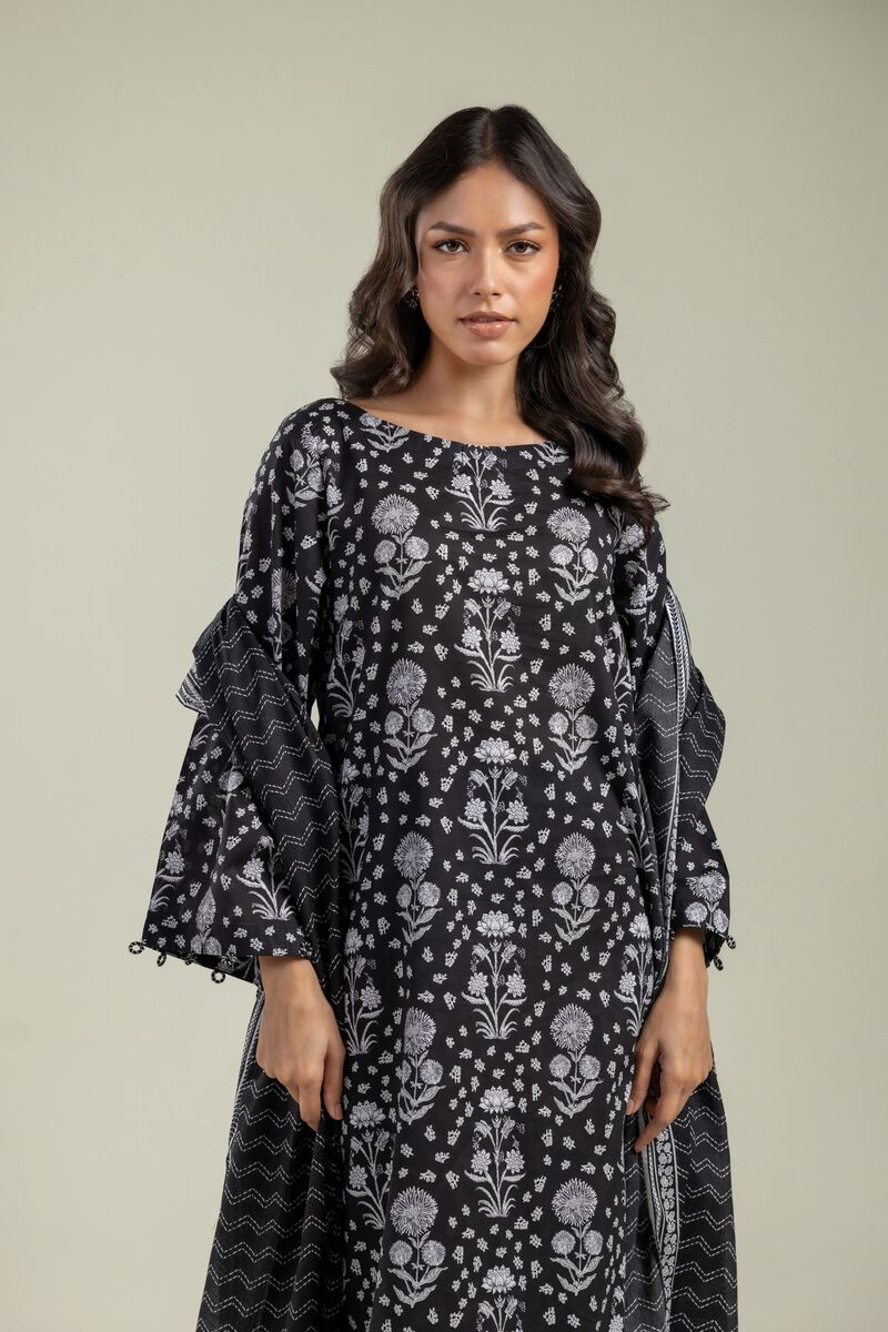 Black Lawn Dupatta