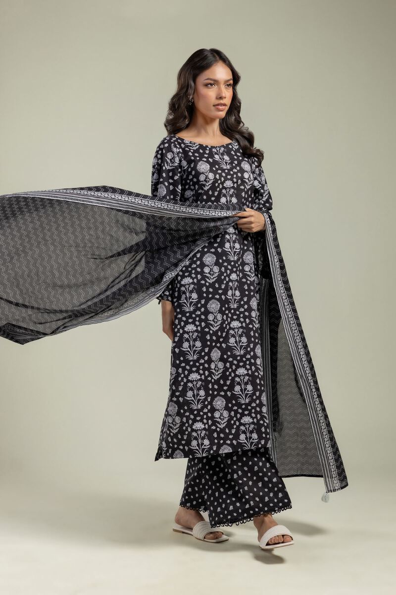 Black Lawn Dupatta