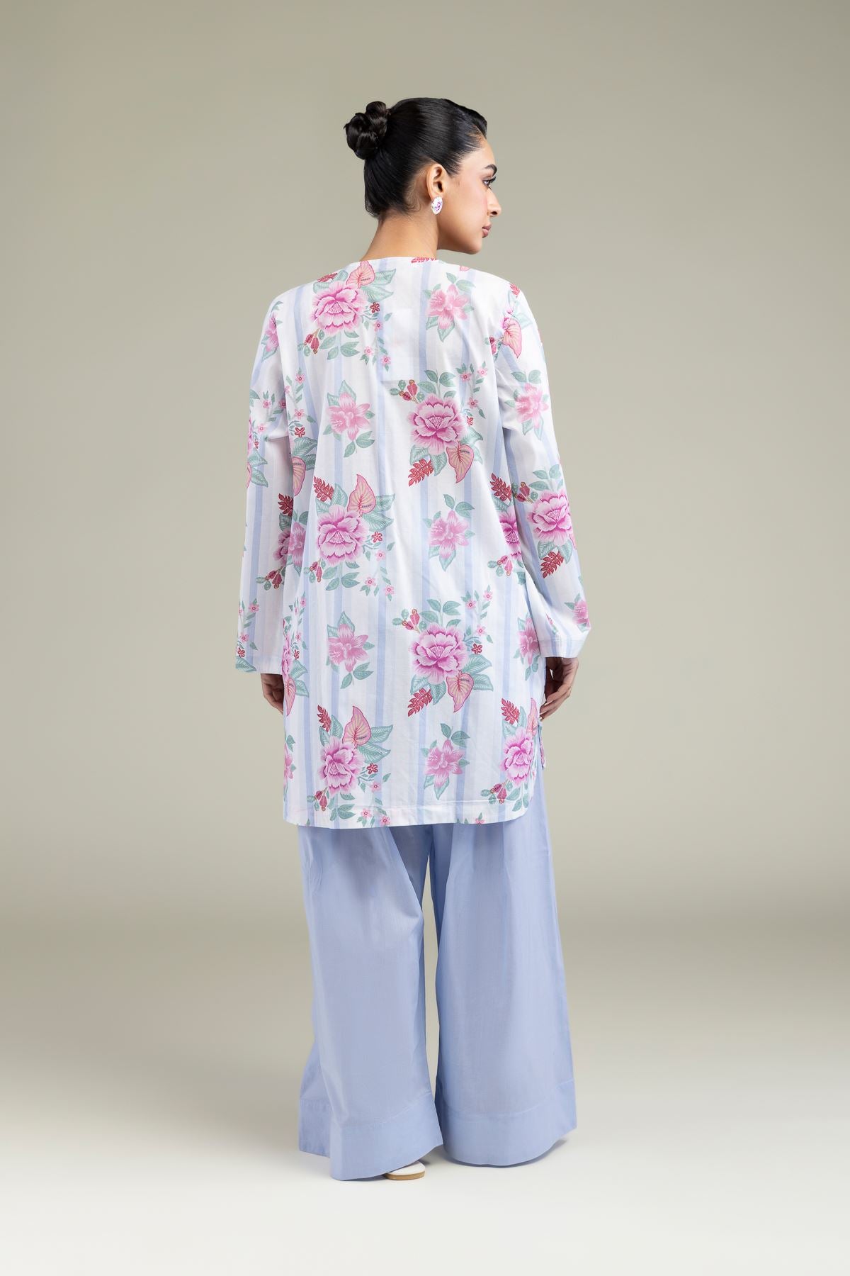 White Floral Kurta