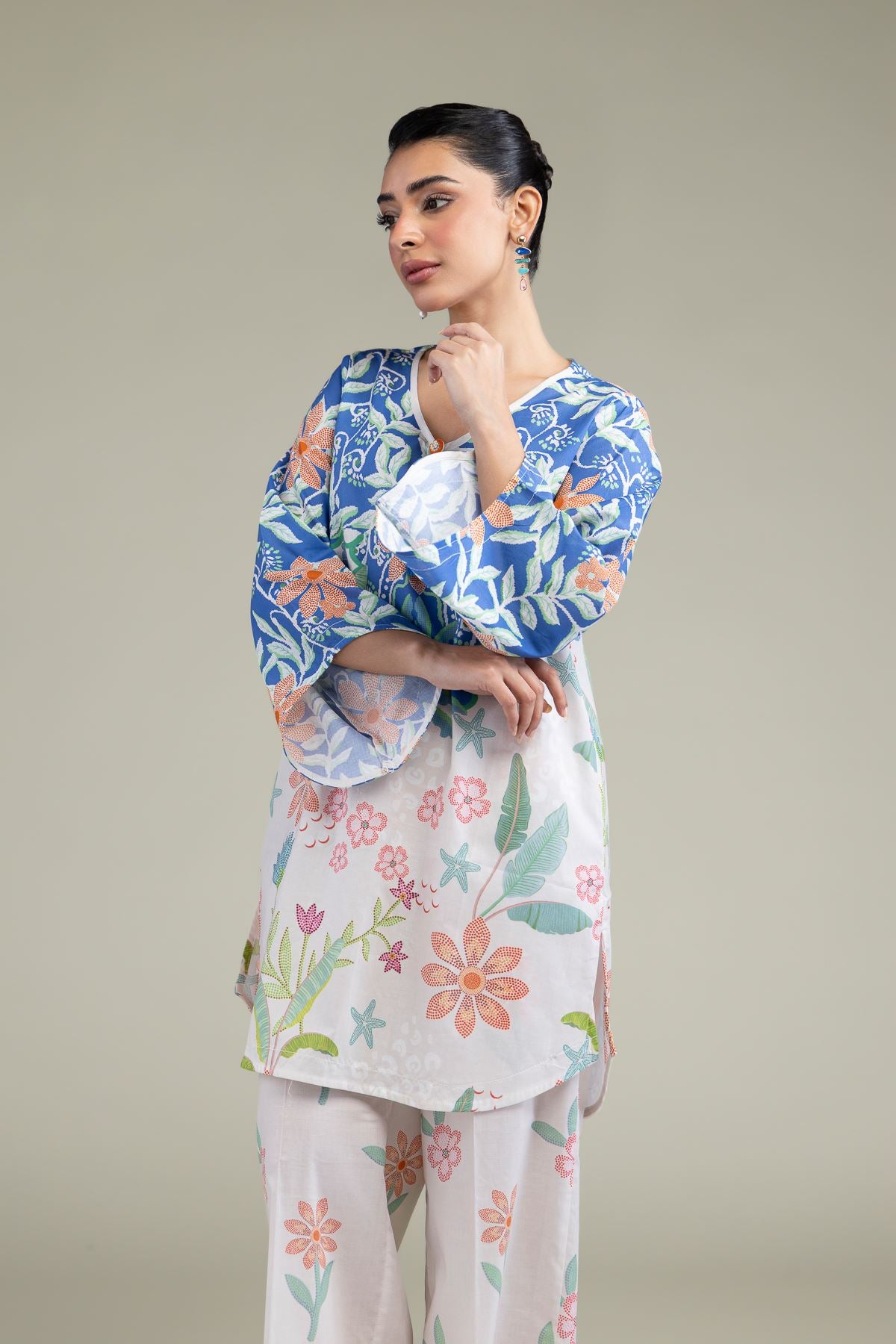Floral Flared Kurta