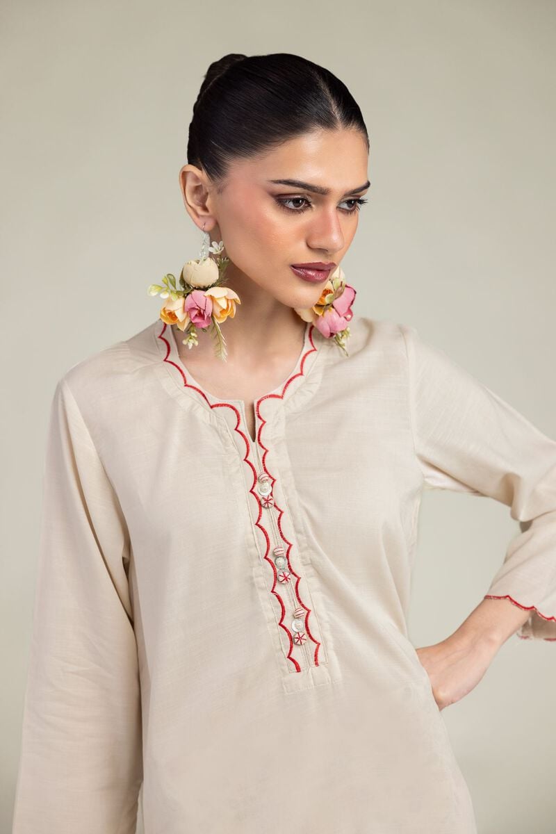 Floral Scalloped Kurta