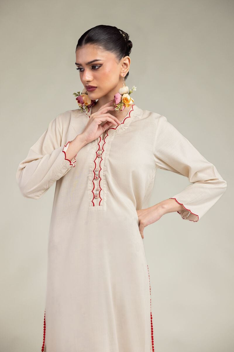 Floral Scalloped Kurta