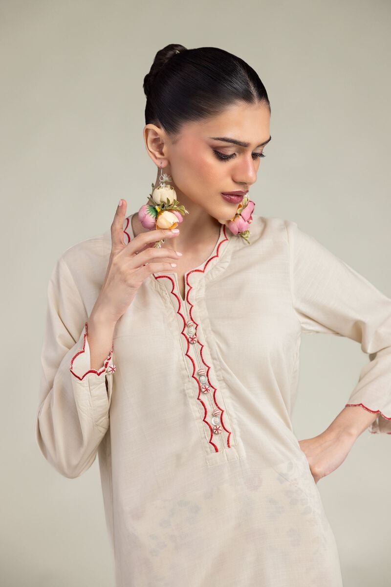 Floral Scalloped Kurta