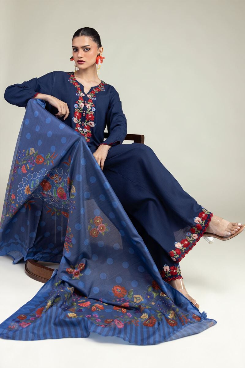 Silk Navy Kurta