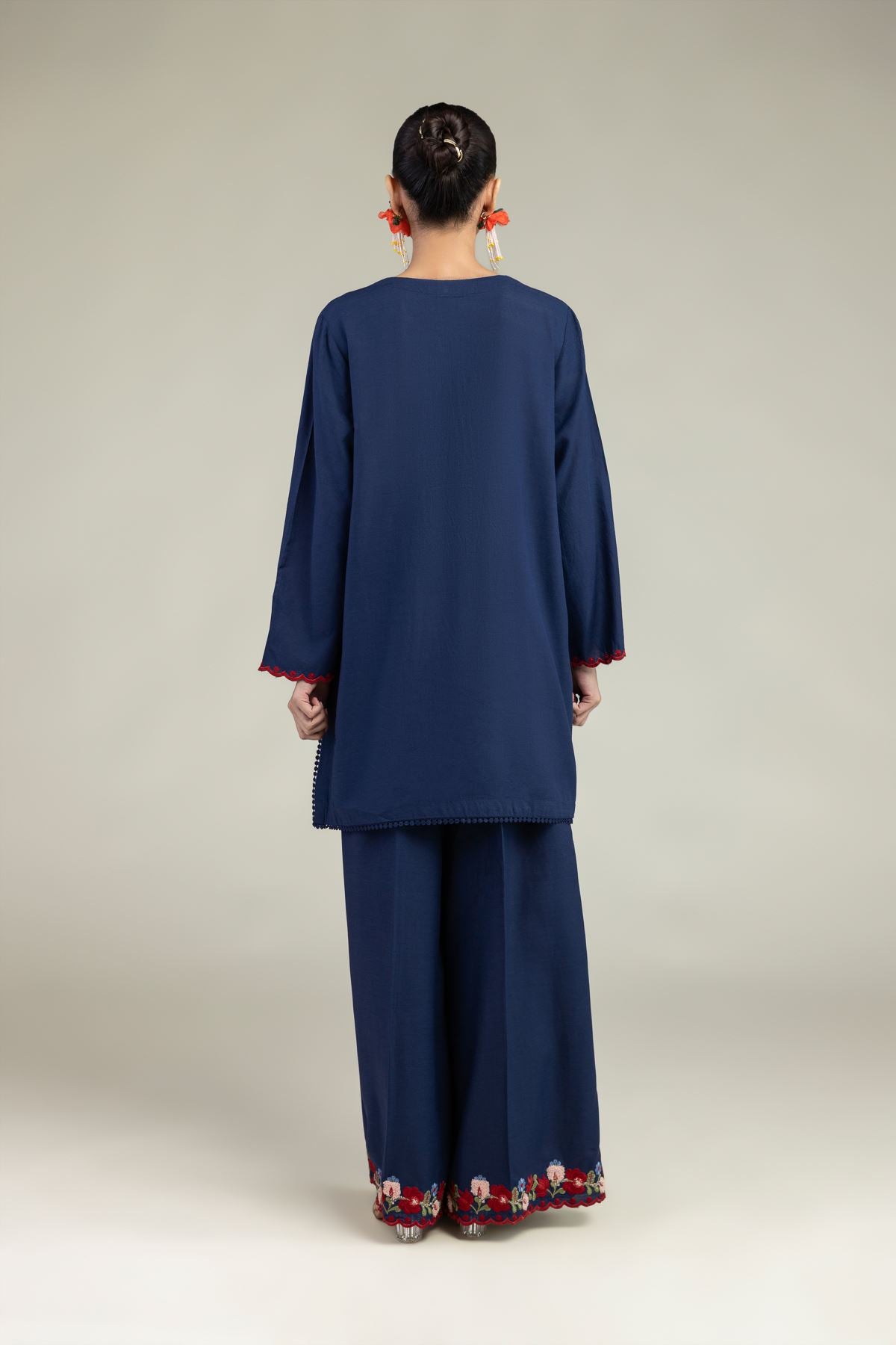 Silk Navy Kurta