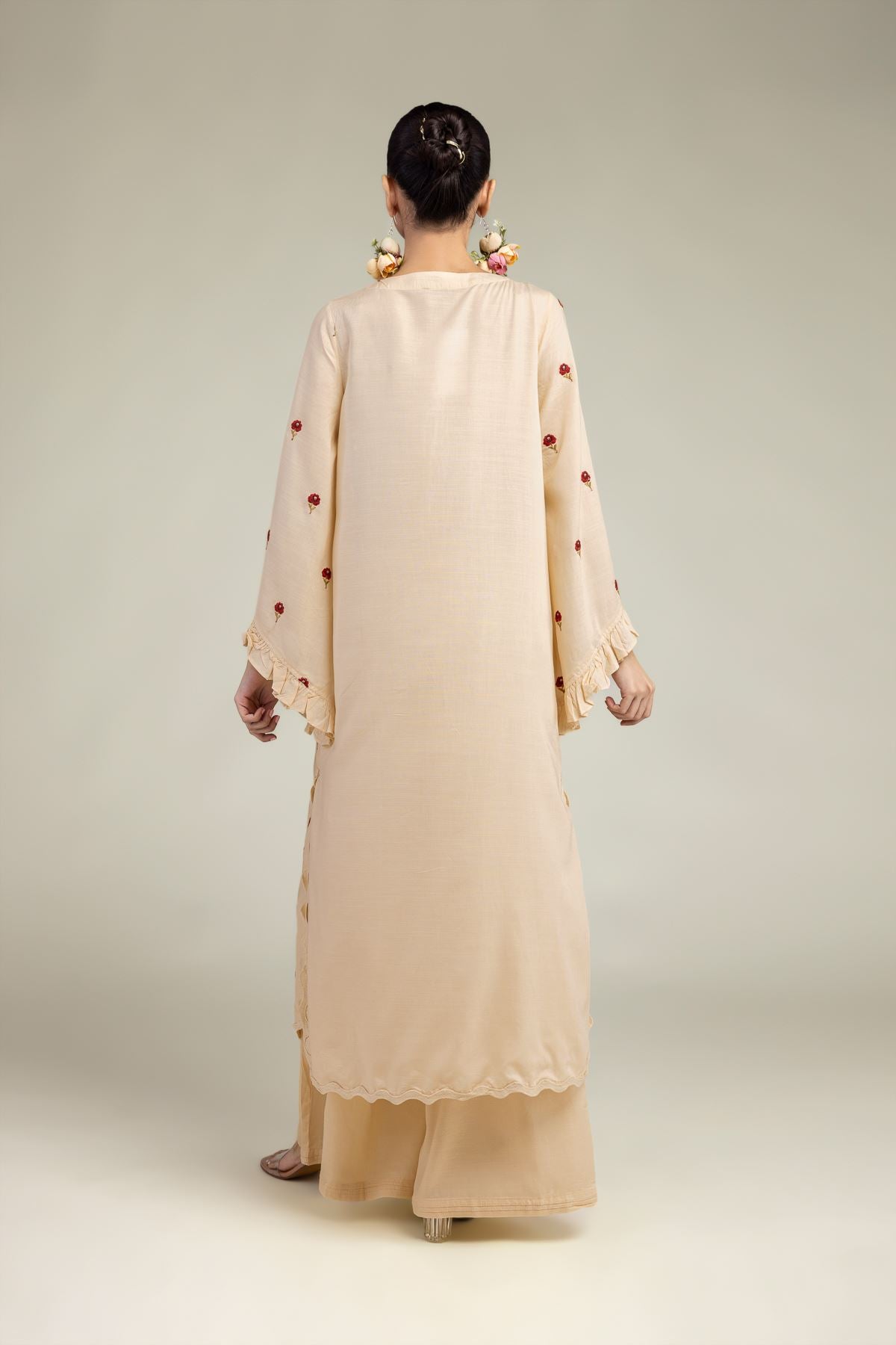 Floral Silk Kurta