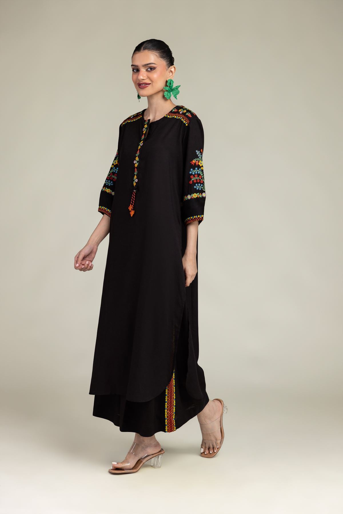 Black Silk Pants