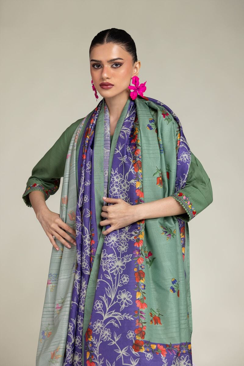 Floral Silk Dupatta