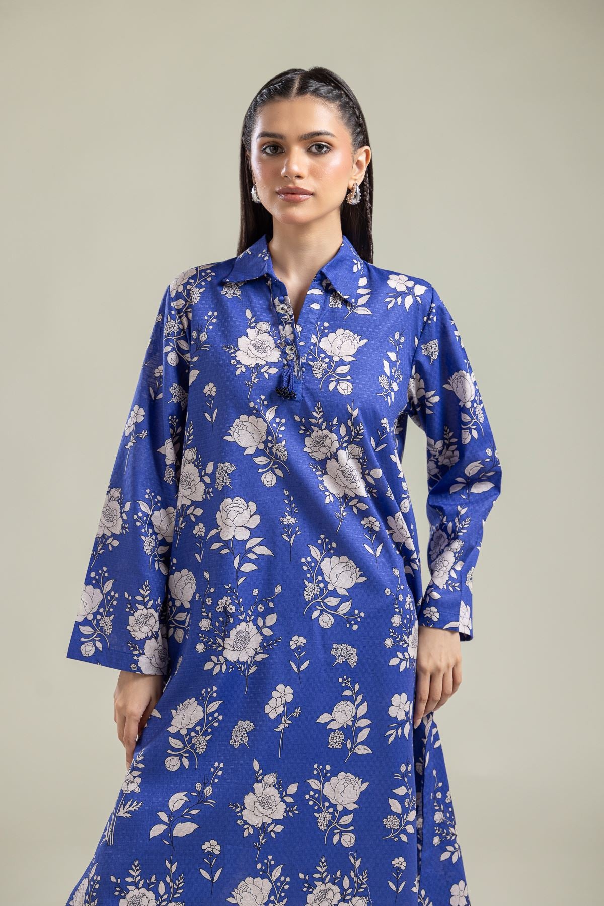 Floral Blue Kurta
