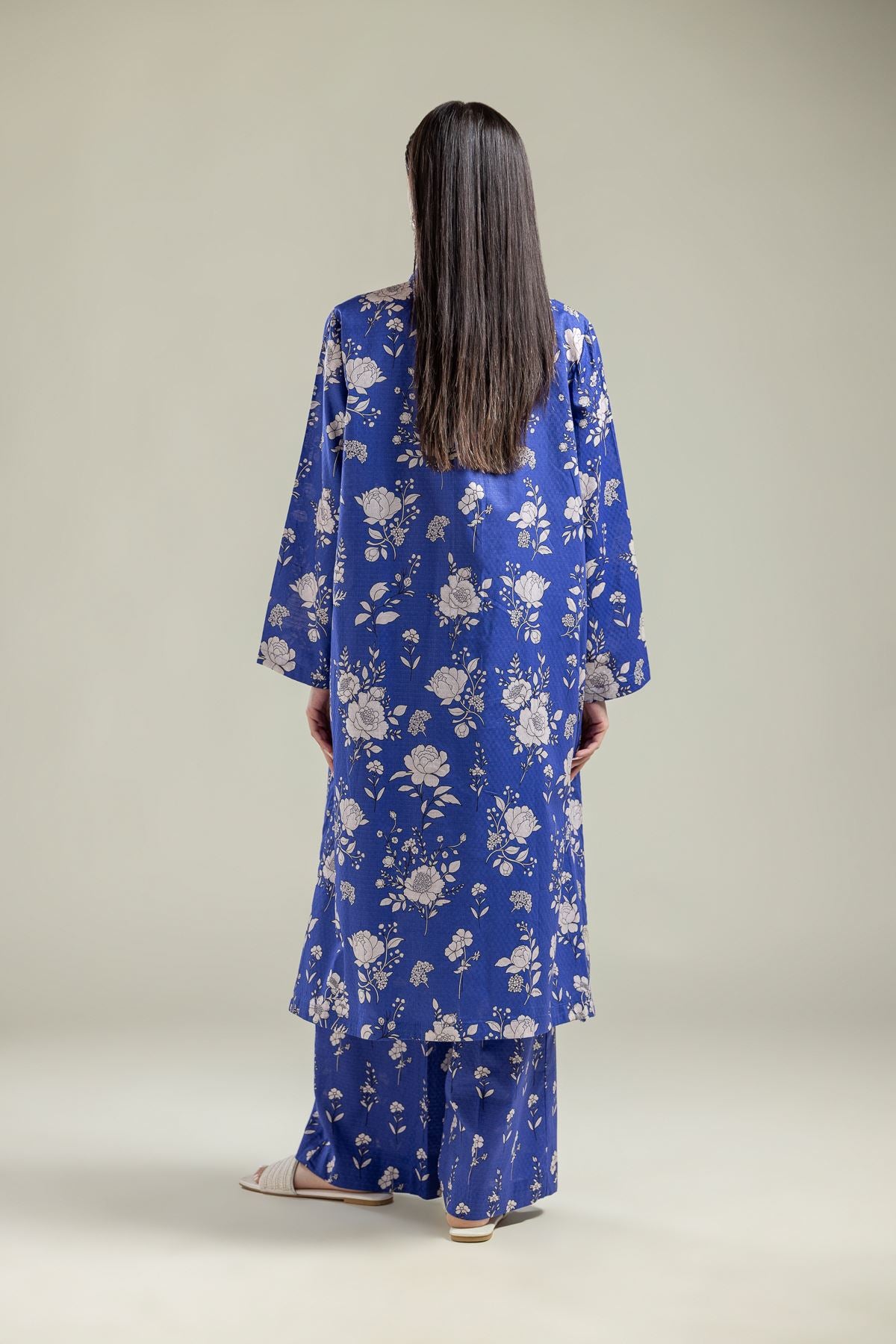 Floral Blue Kurta