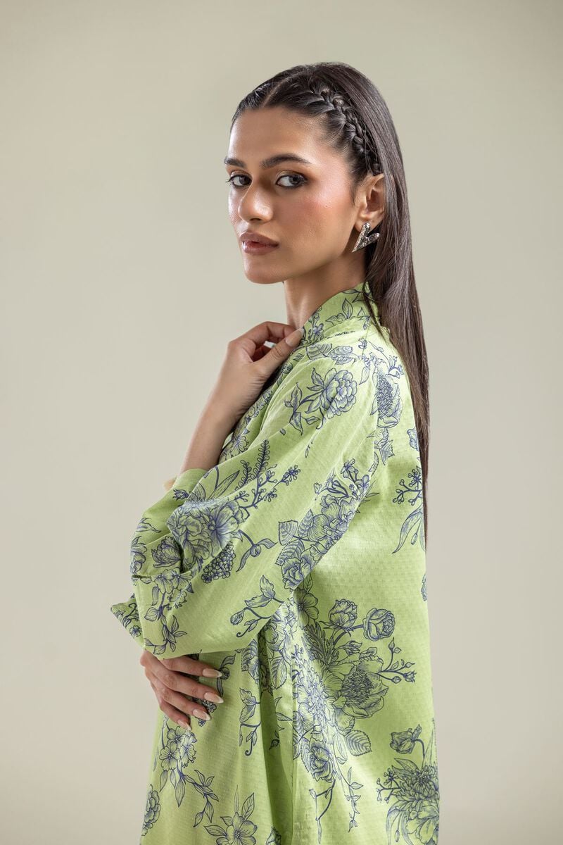 Green Floral Kurta