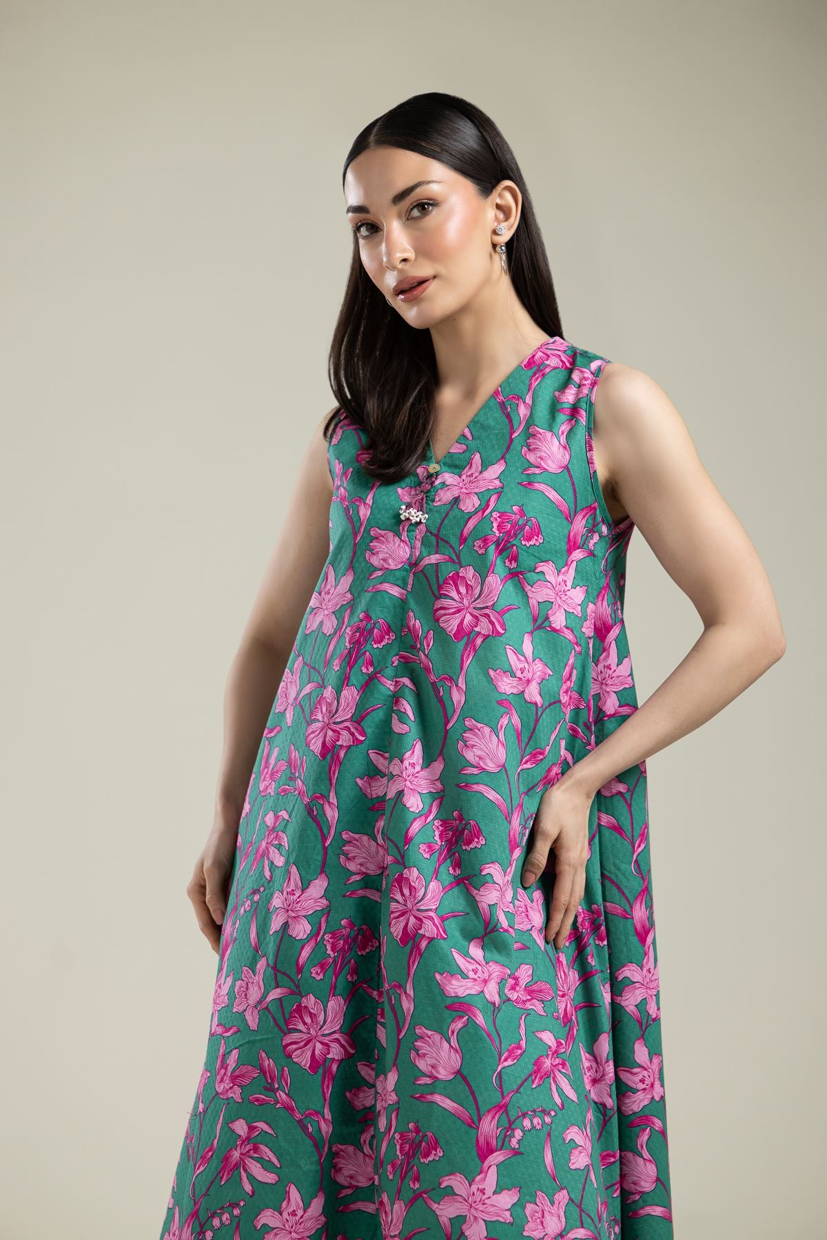 Sleeveless Cotton Kurta