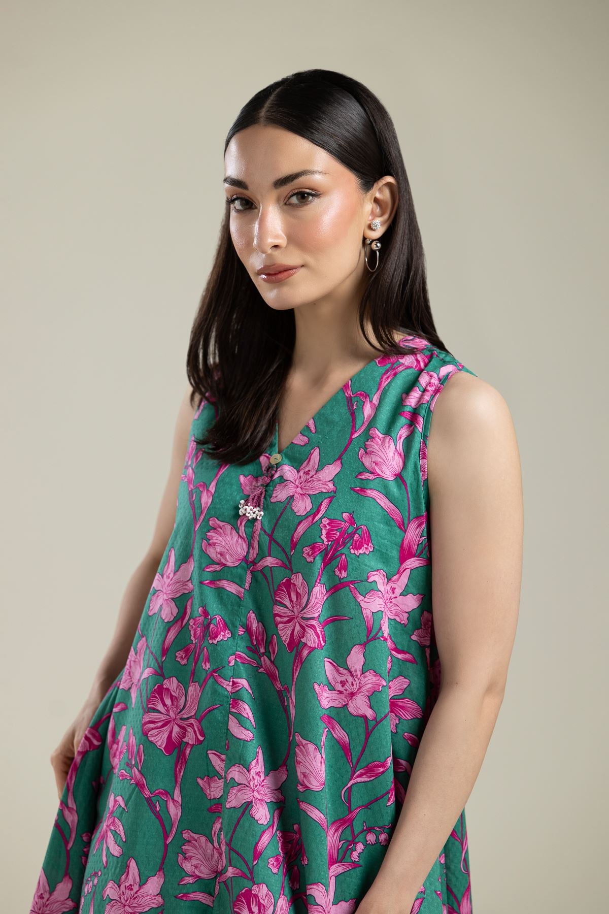 Sleeveless Cotton Kurta