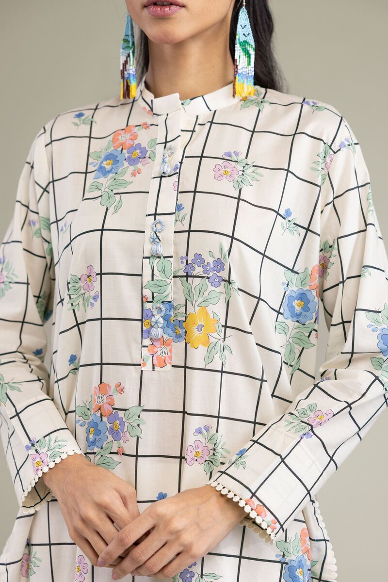 Cambric Floral Kurta