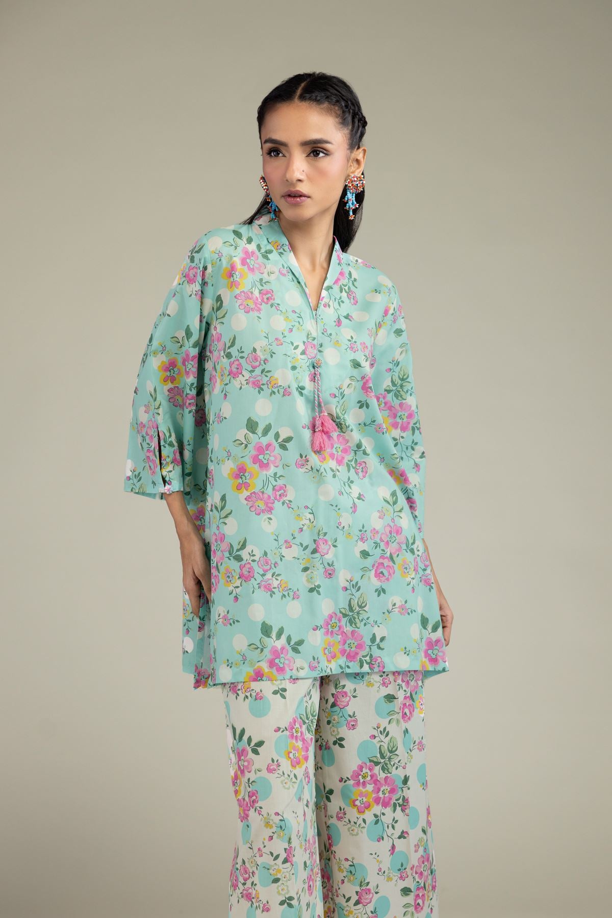Floral Mint Kurta