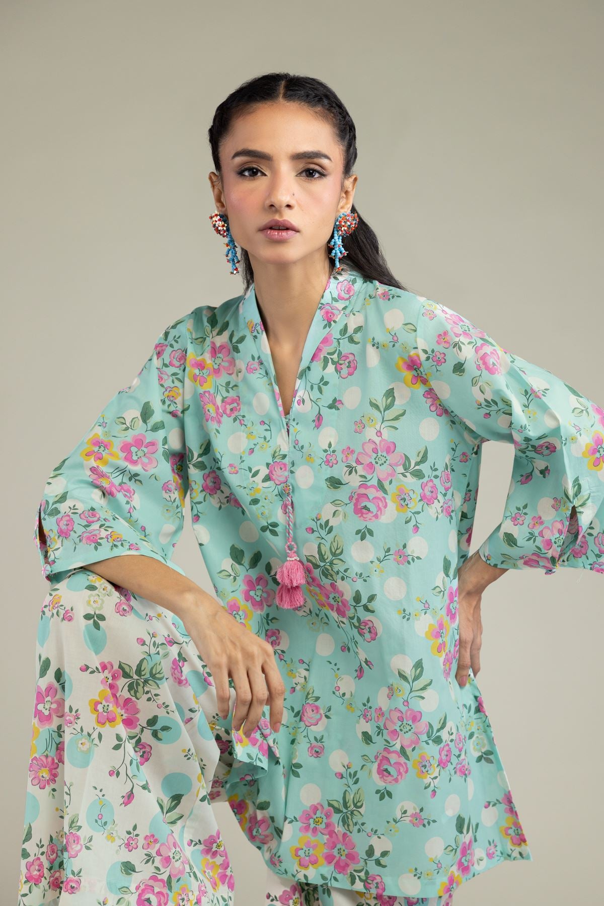Floral Mint Kurta
