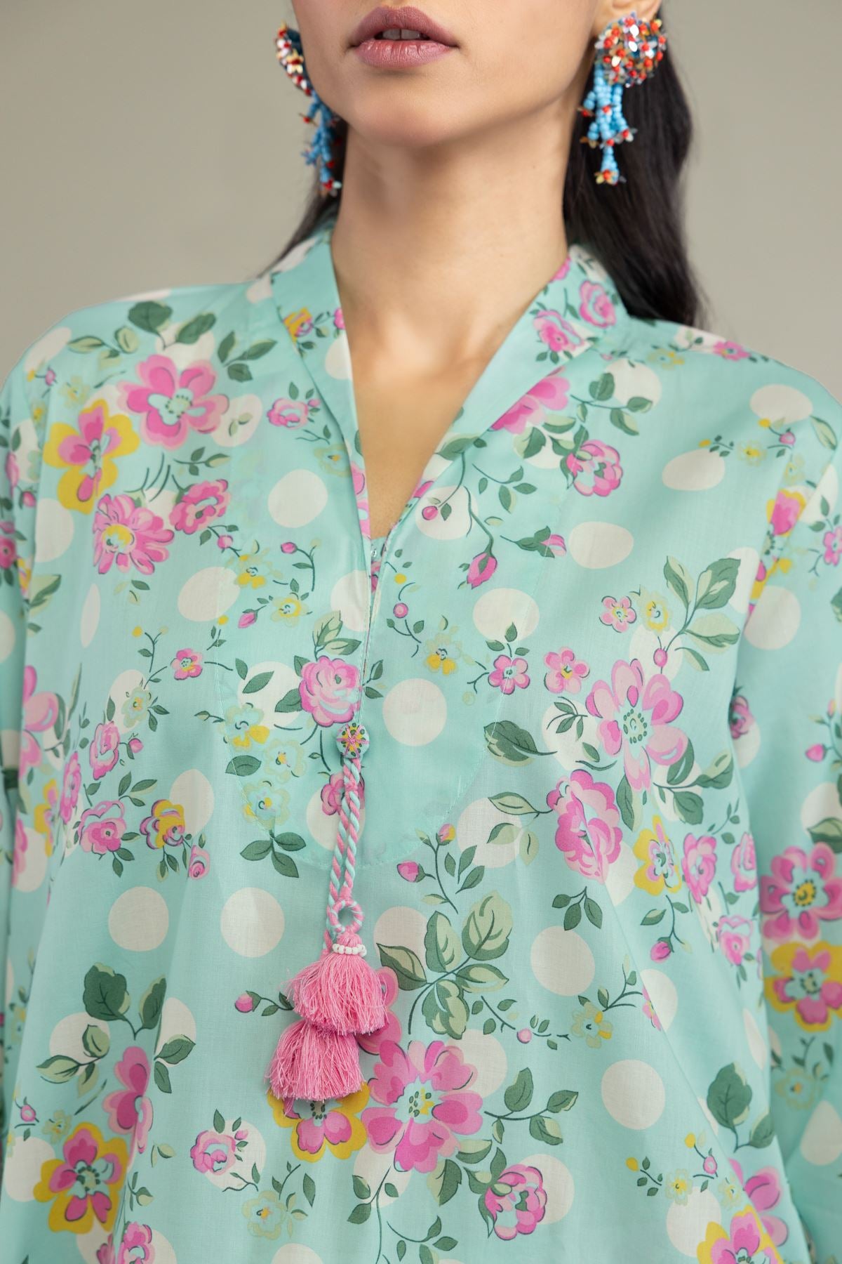 Floral Mint Kurta
