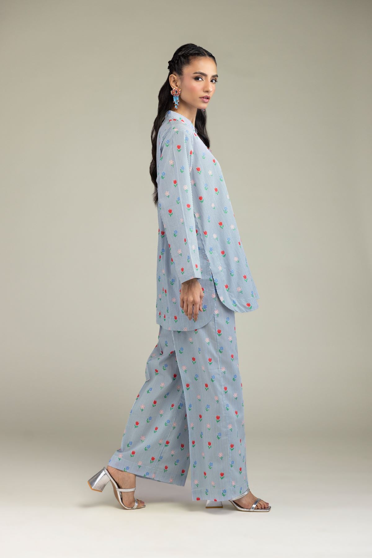 Blue Floral Pants