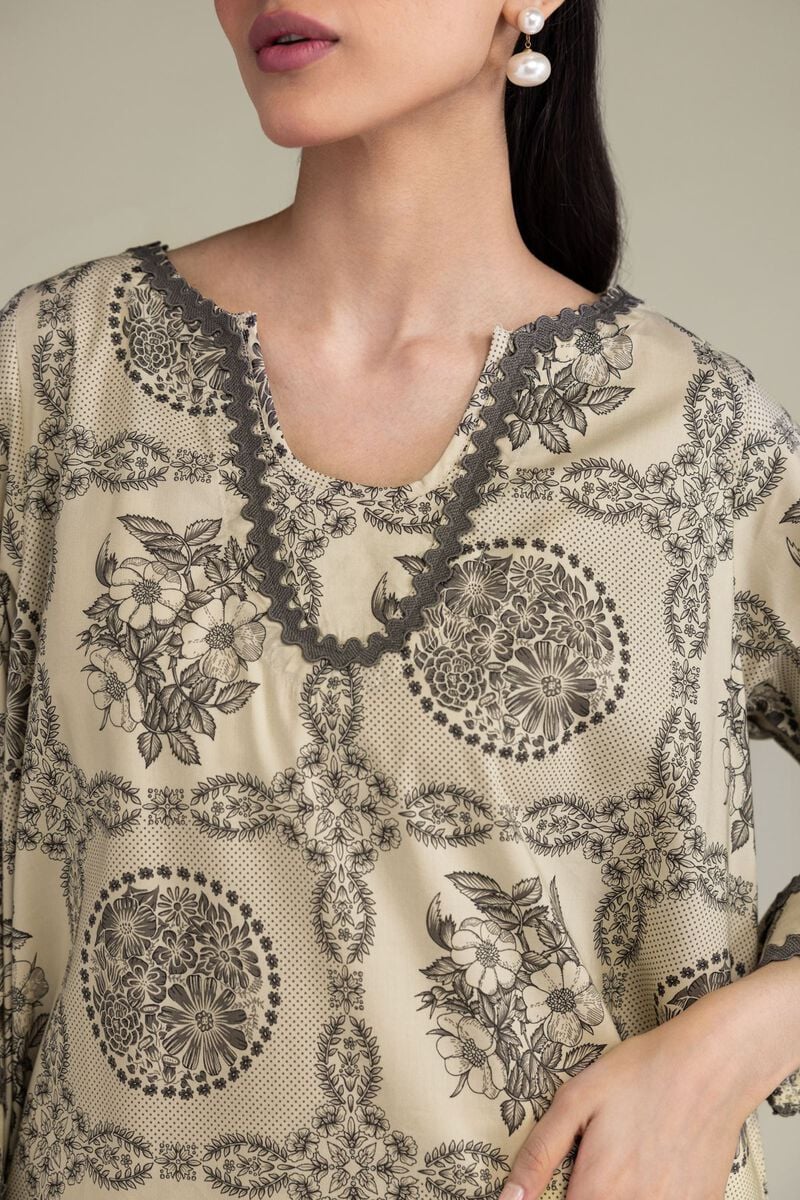 Short Floral Kurta