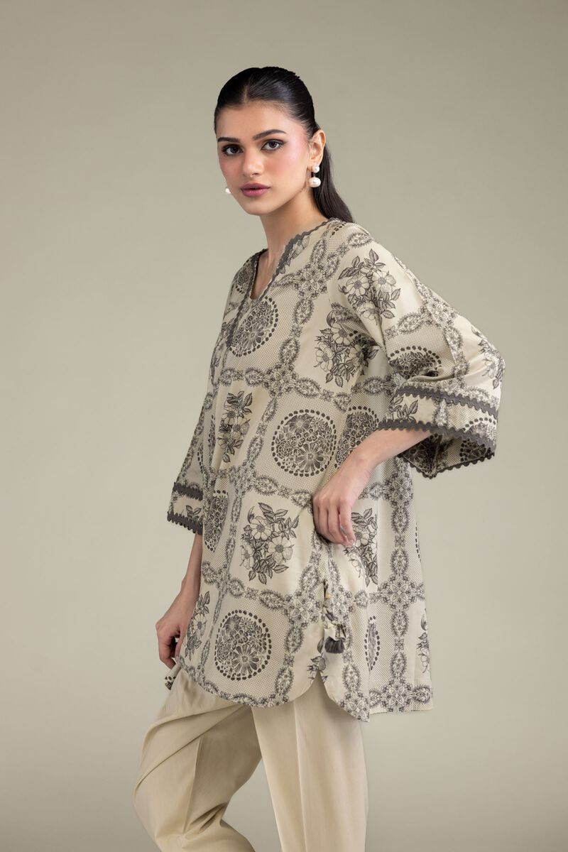 Short Floral Kurta