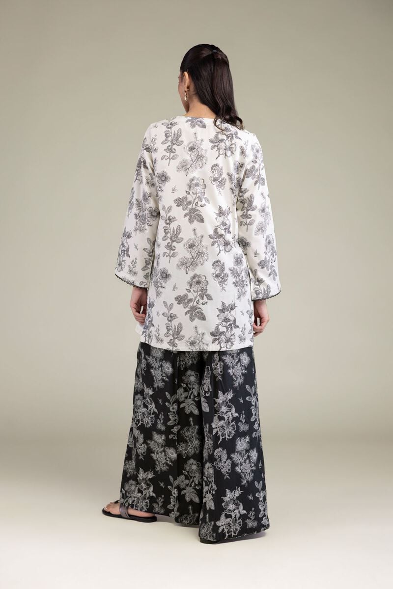 Floral V-Neck Kurta