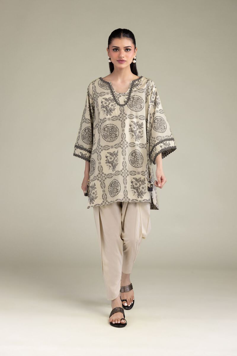 Beige Solid Shalwar
