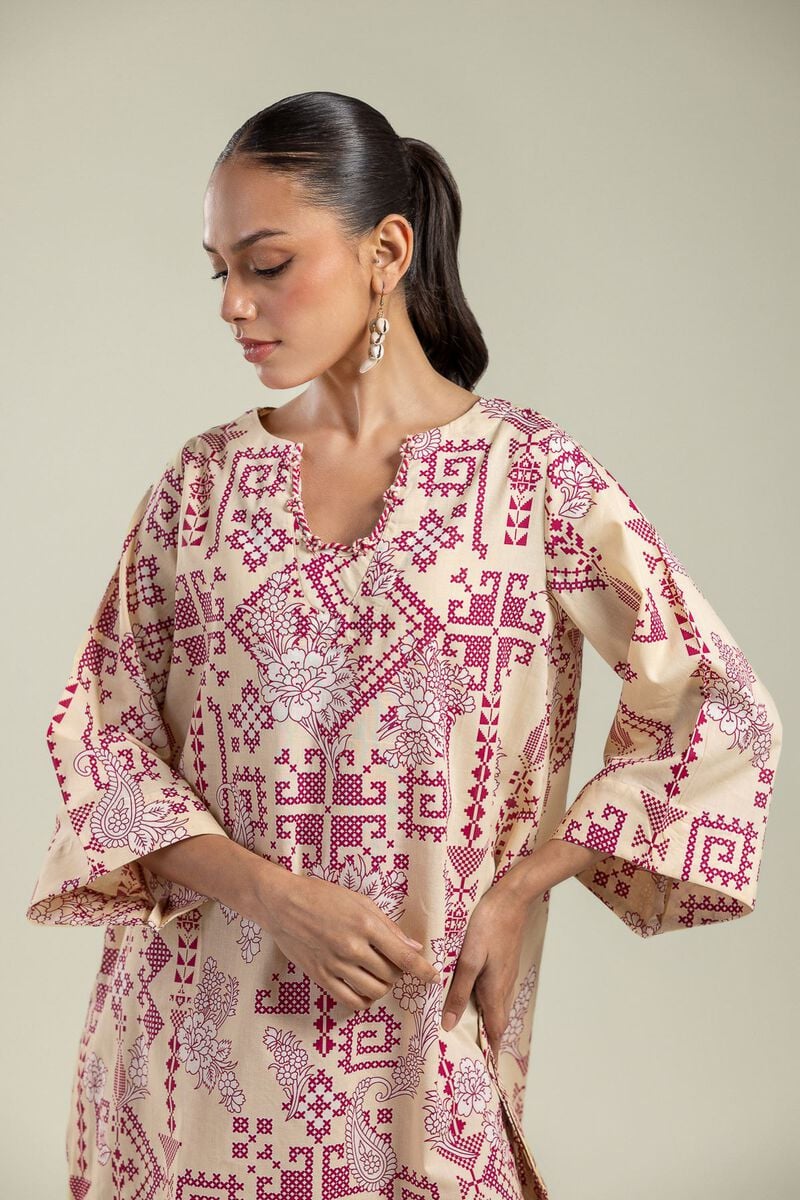 Round V-Neck Kurta