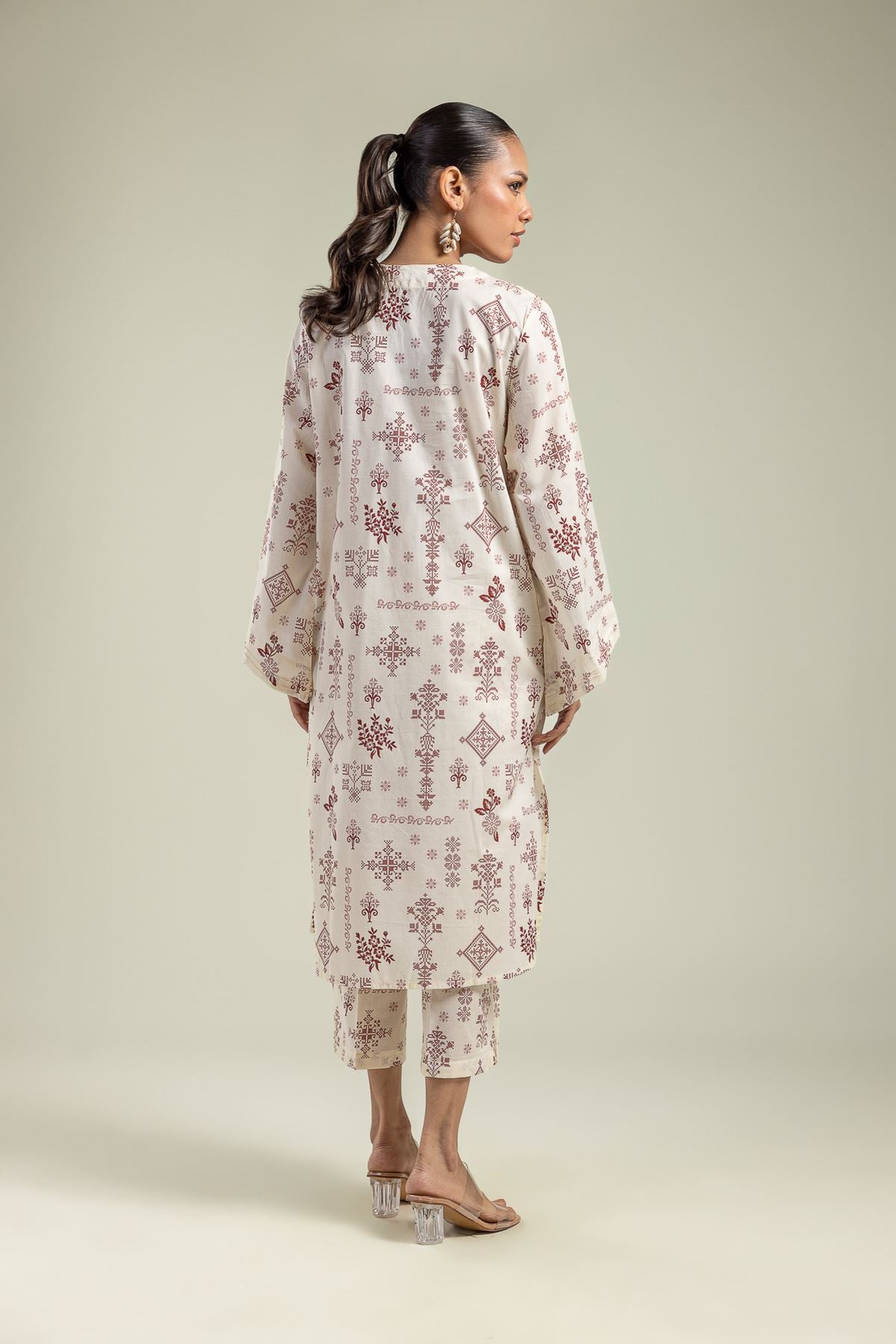 Long Floral Kurta