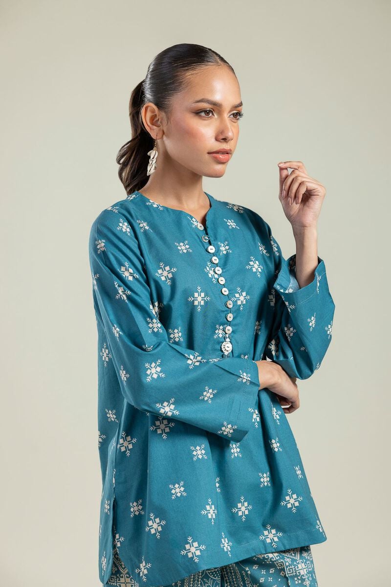 Teal Cambric Kurta
