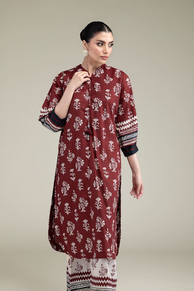Maroon Cambric Kurta