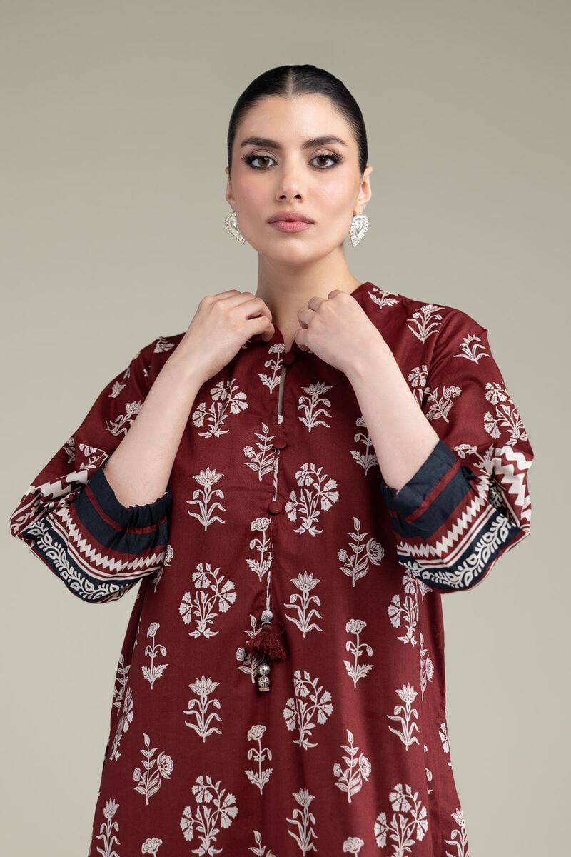 Maroon Cambric Kurta