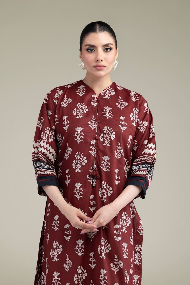 Maroon Cambric Kurta