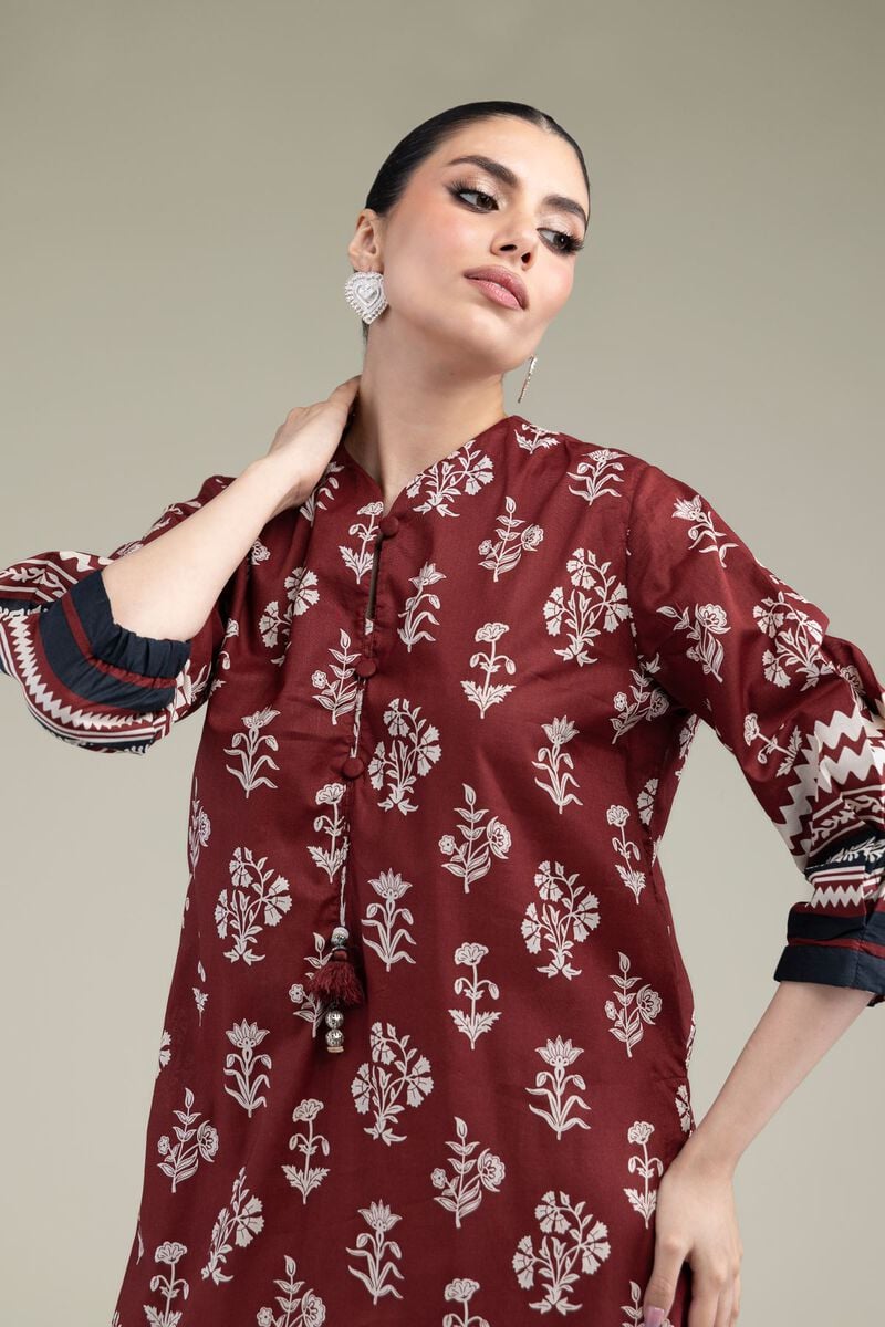 Maroon Cambric Kurta