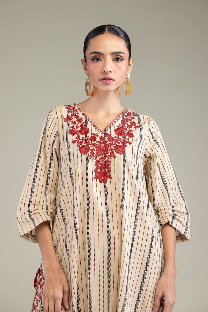 V-Neck Cambric Kurta