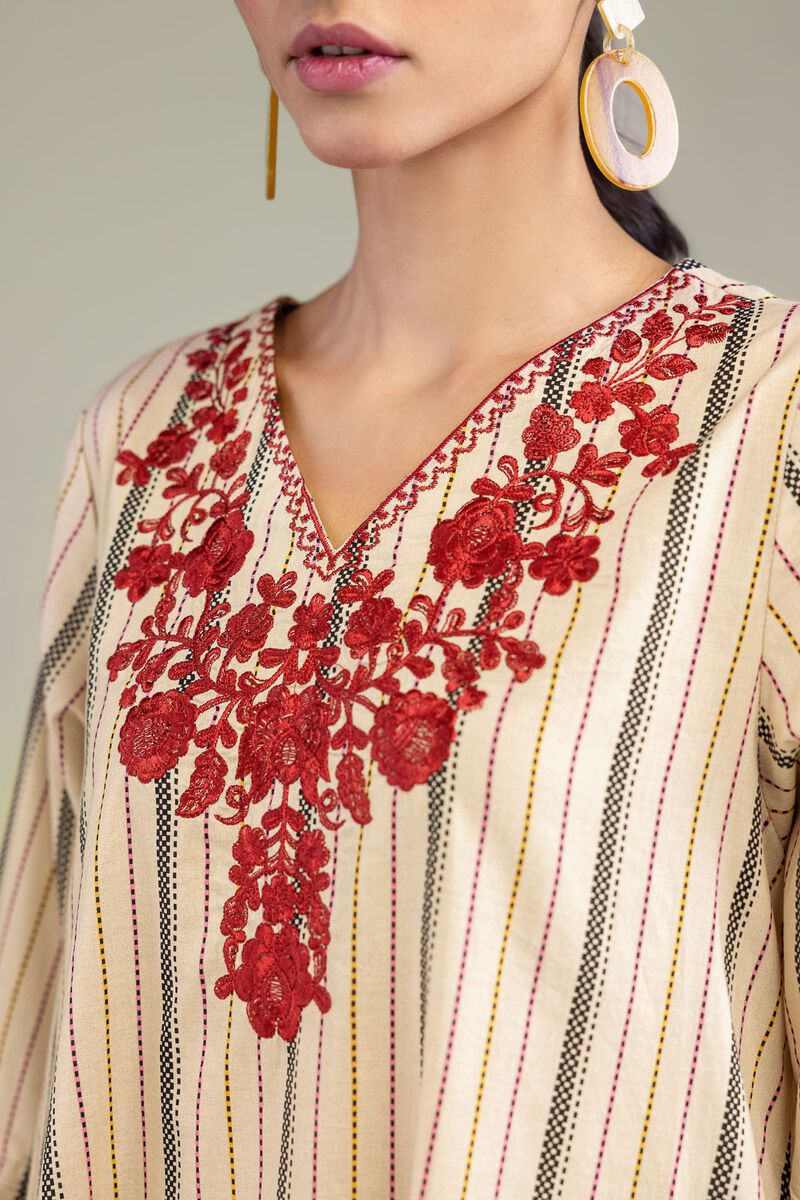 V-Neck Cambric Kurta