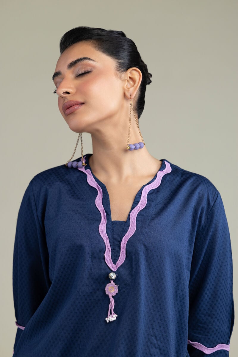 Floral V-Neck Kurta
