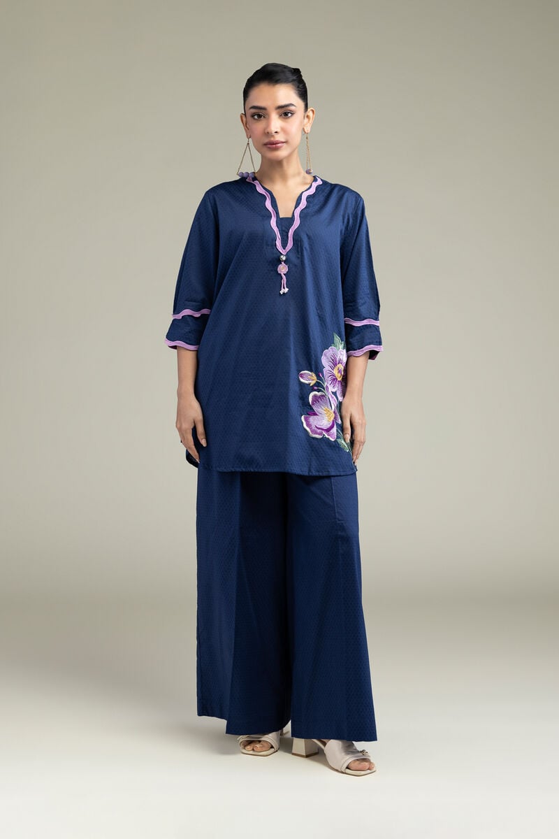 Floral V-Neck Kurta