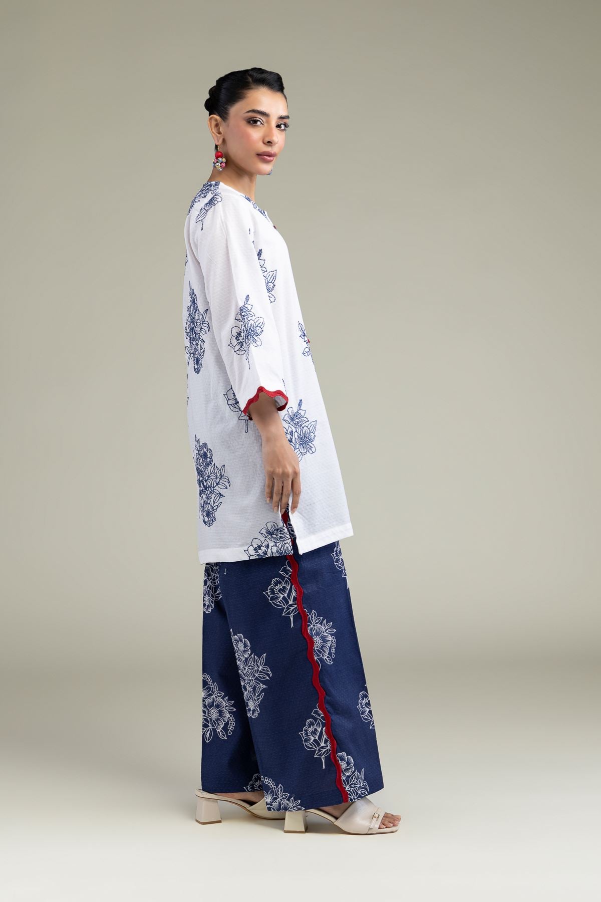 Floral Navy Pants