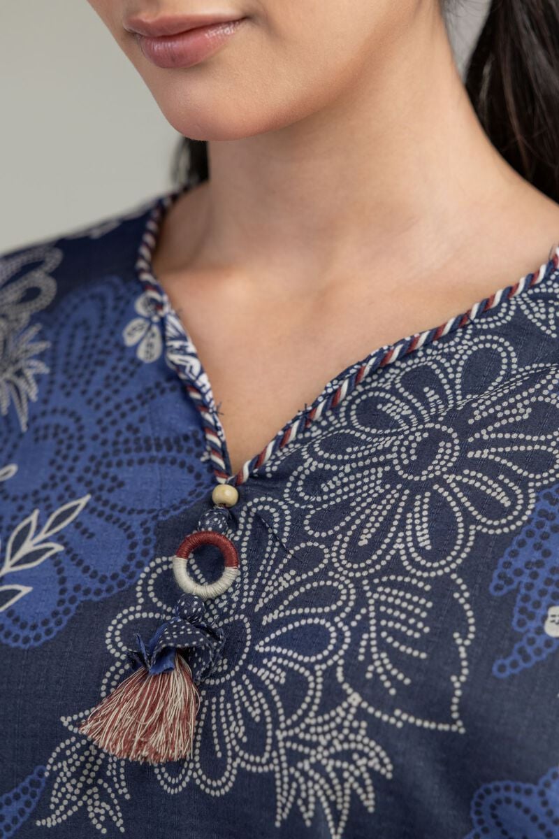 Short Floral Kurta